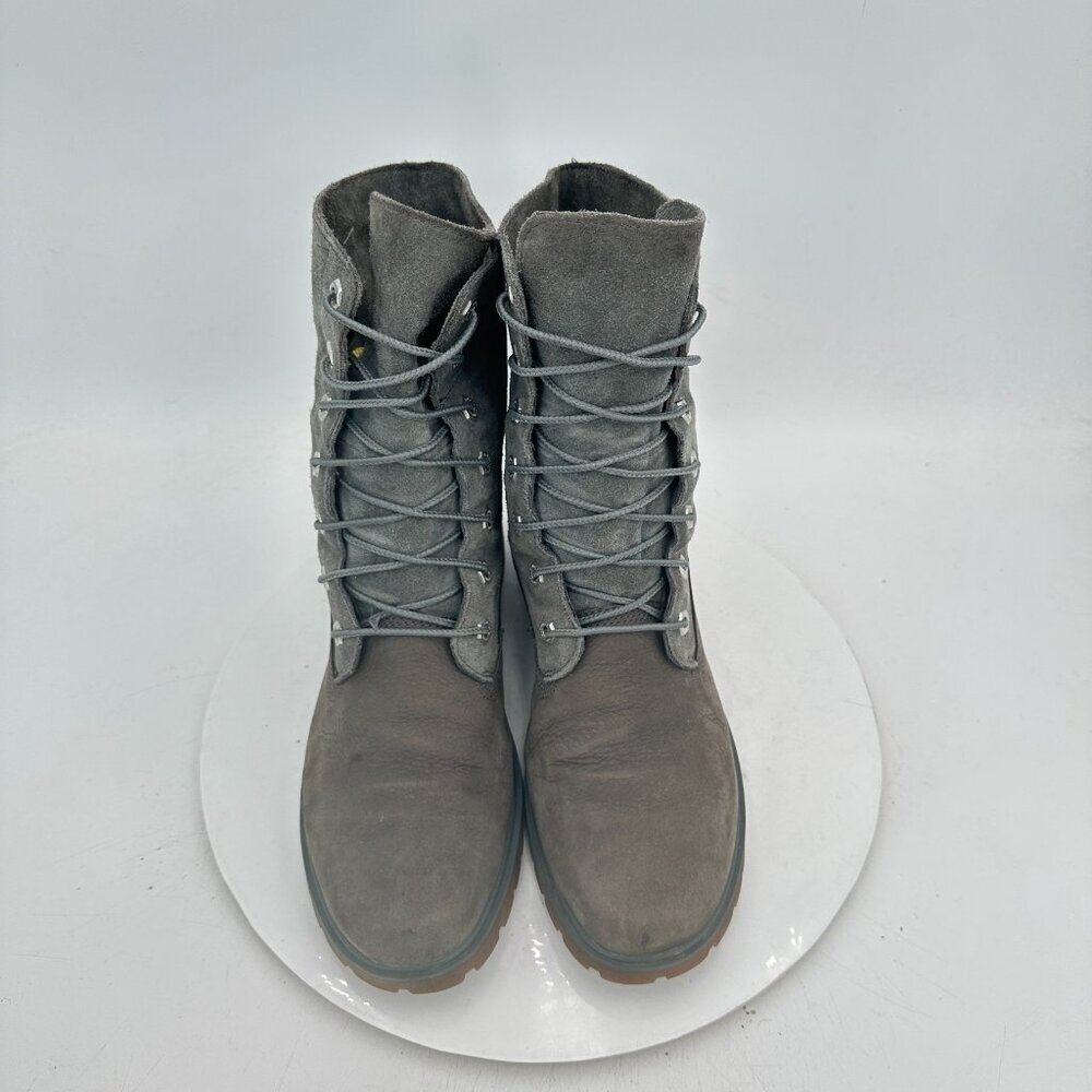 Timberland Jayne Roll Top Women Size 9.5 A1XBQ Medium Grey Nubuck Ankle Boot - Picture 3 of 11